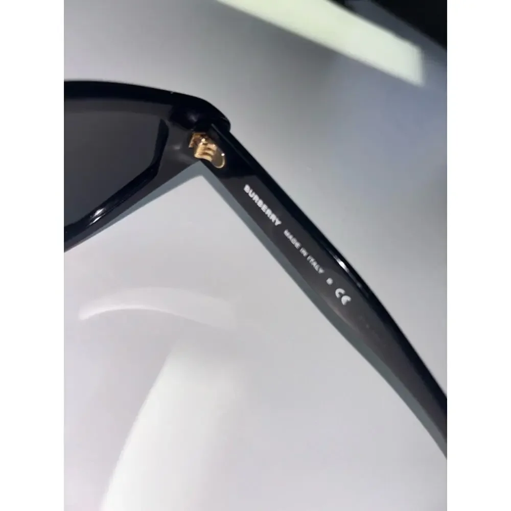 Burberry Black Cat-Eye Sunglasses with Dark Lenses